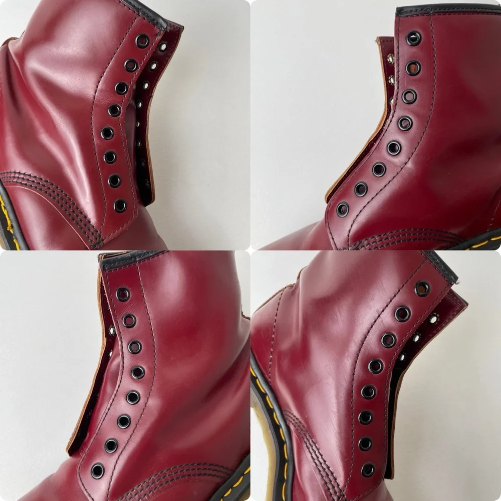 Vintage Dr. Martens 1460 Red Smooth Leather Boots UK 8 - Picture 16 of 16